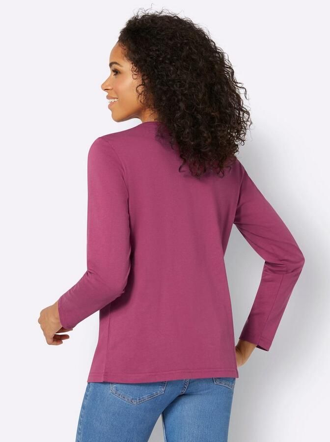 Casual Looks Shirt met V-hals Shirt (1-delig)