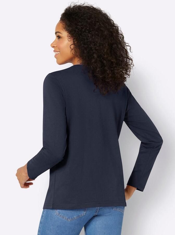 Casual Looks Shirt met V-hals Shirt (1-delig)