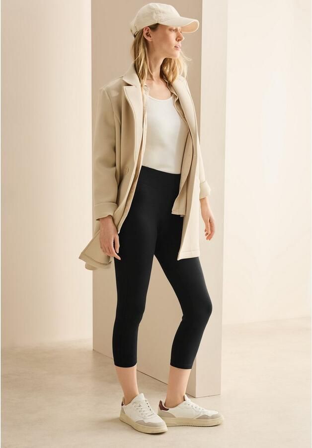 Cecil 3 4 legging Capri met stretch en elastische band