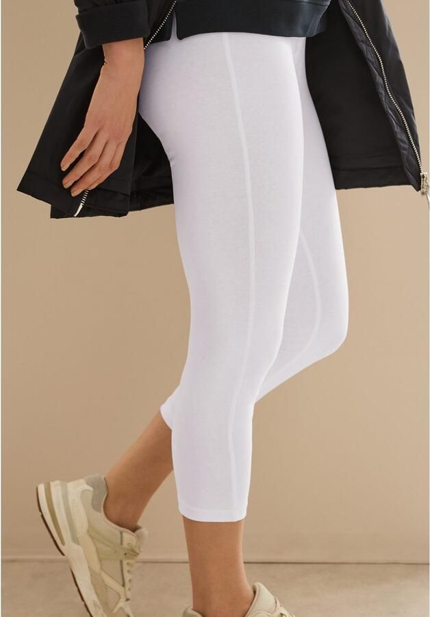 Cecil 3 4 legging Capri met stretch en elastische band