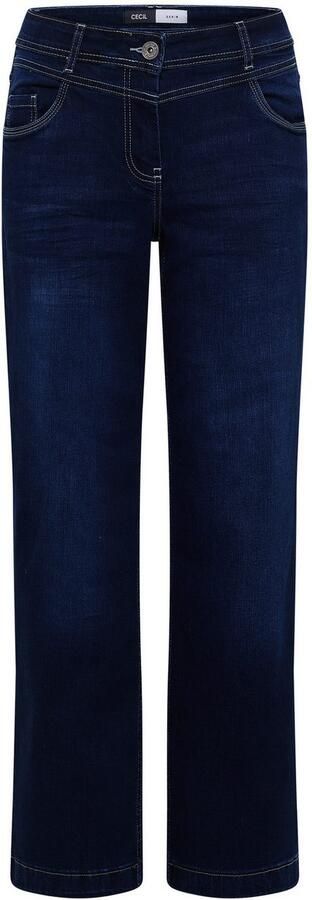 Cecil 7 8 jeans Style CE_Neele Loose Fit met modieuze wijde pijpen