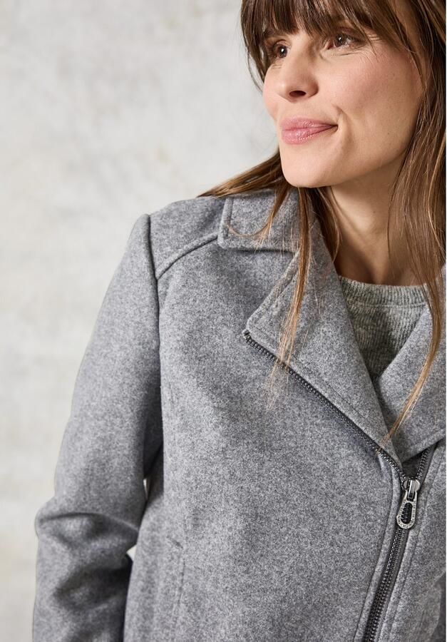 Cecil Stijlvolle wollen bikerjas Gray Dames - Foto 6