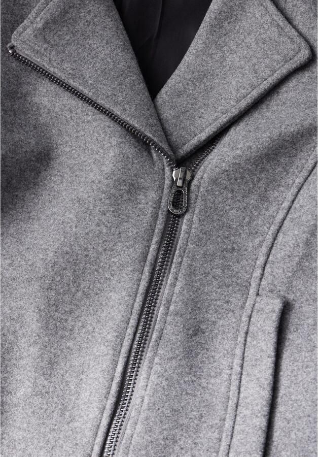 Cecil Stijlvolle wollen bikerjas Gray Dames - Foto 3