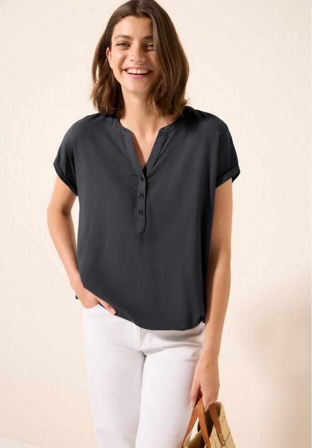 Cecil Blouse met korte mouwen met gesplitste halslijn en knoopsluiting - Foto 3