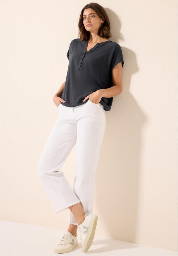 Cecil Blouse met korte mouwen met gesplitste halslijn en knoopsluiting - Foto 4