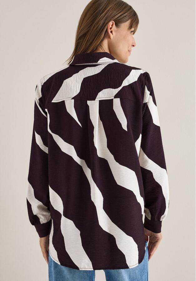 Cecil Blouse met lange mouwen met tape chetten en grafisch patroon - Foto 5