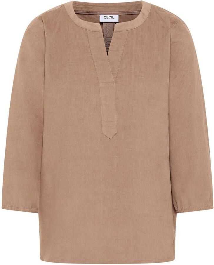 Cecil Blouse zonder sluiting in zachtere corduroy structuur van puur katoen