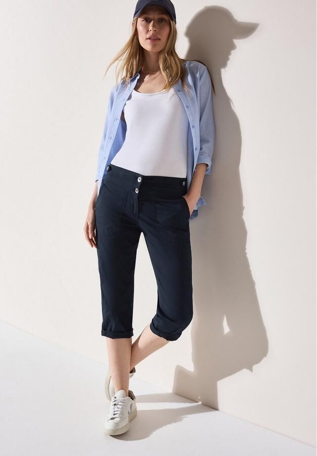 Cecil Capribroek Stijl New York Zomerbroek met knoopdetails op de band - Foto 3