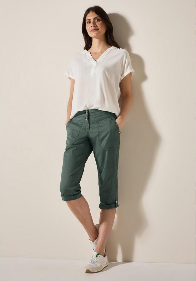 Cecil Capribroek Stijl New York Zomerbroek met knoopdetails op de band - Foto 2