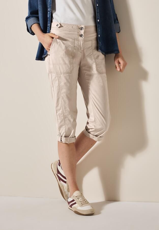 Cecil Capribroek Stijl New York Zomerbroek met knoopdetails op de band - Foto 6