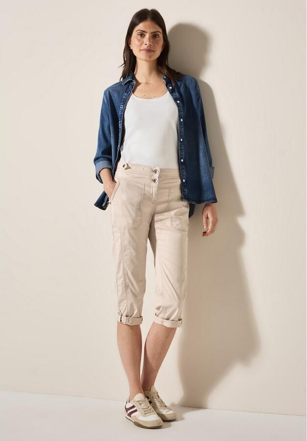 Cecil Capribroek Stijl New York Zomerbroek met knoopdetails op de band - Foto 2