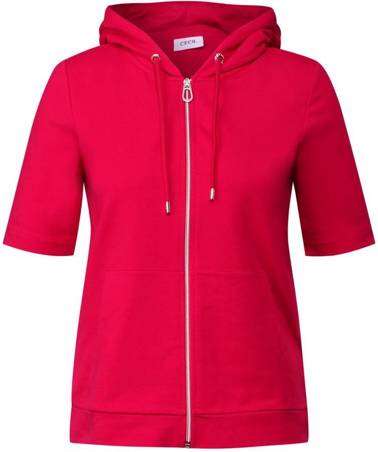 Cecil Capuchonsweatvest korte mouw met koord