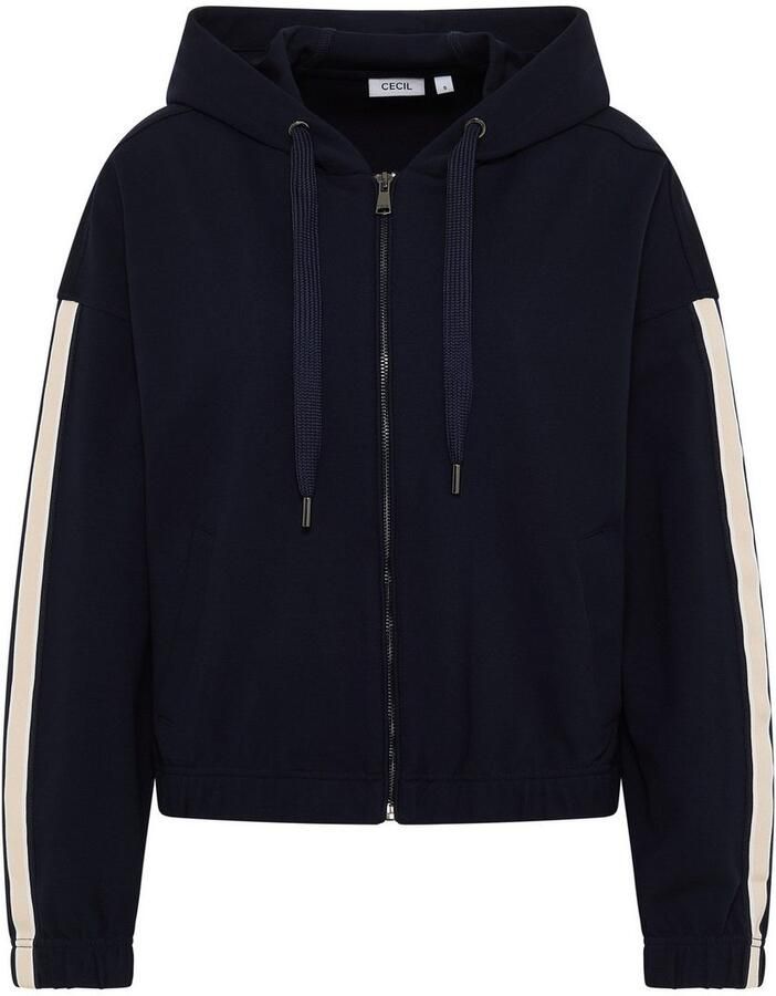 Cecil Capuchonsweatvest met galons