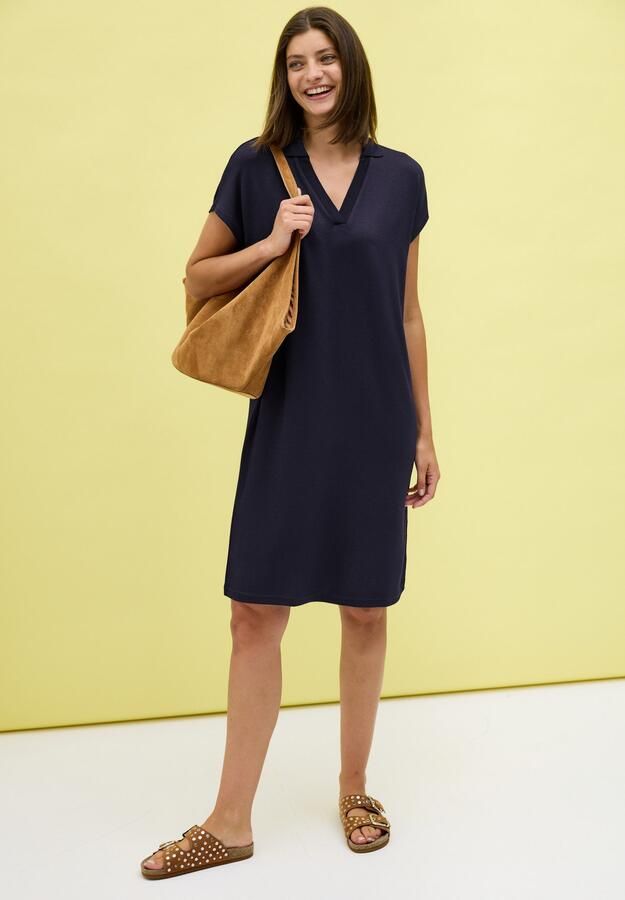 Cecil Gebreide jurk met overhemdkraag - Foto 3