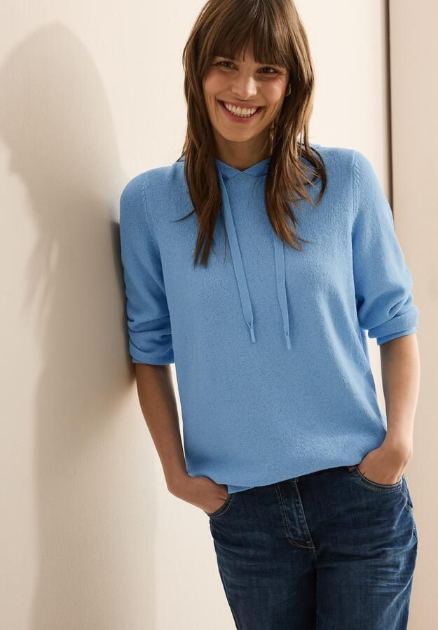 Cecil Gebreide trui met capuchon en rijgkoord - Foto 6