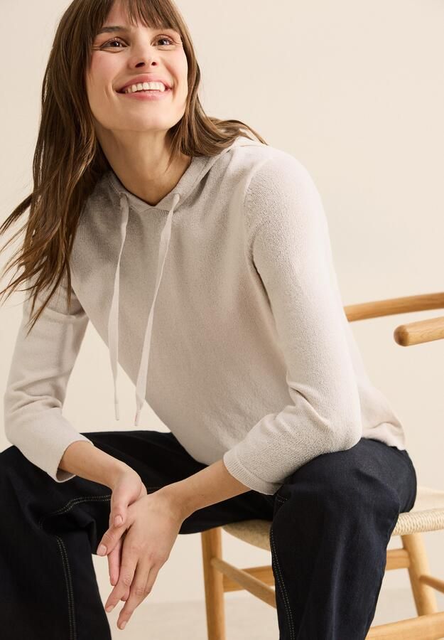 Cecil Gebreide trui met capuchon en rijgkoord - Foto 5