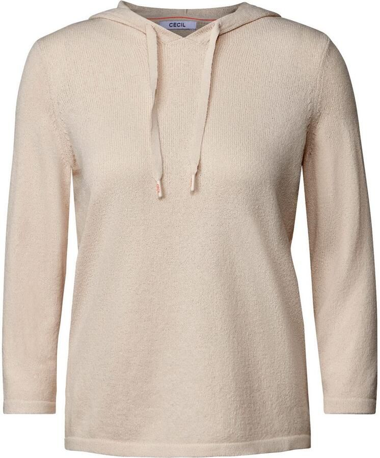 Cecil Gebreide trui met capuchon en rijgkoord