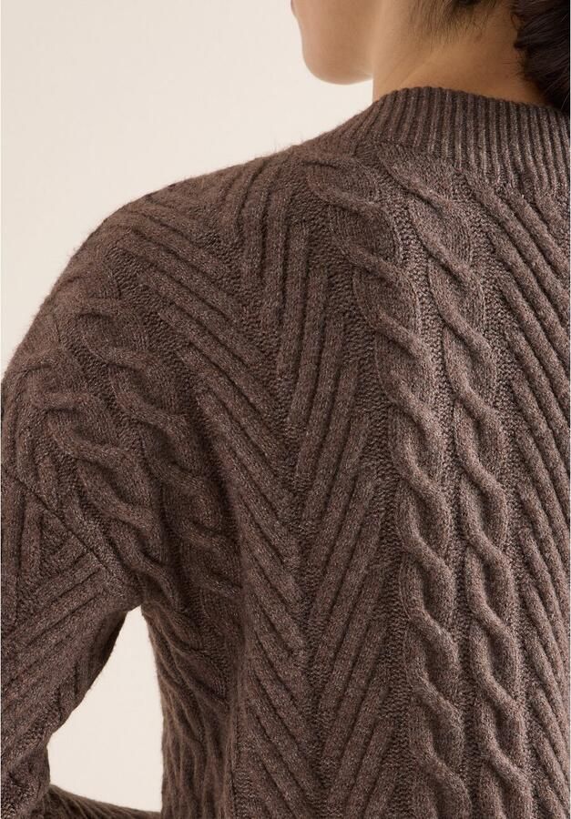 Cecil Gebreide trui met turtle neck kabelpatroon - Foto 4