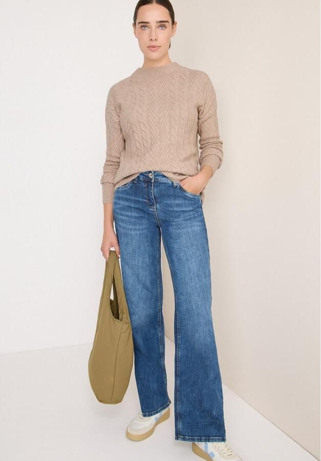 Cecil Gebreide trui met turtle neck kabelpatroon - Foto 4