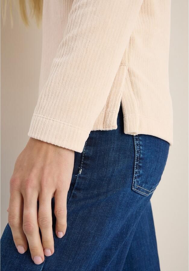 Cecil Hoodie van zacht corduroy en met capuchon - Foto 3