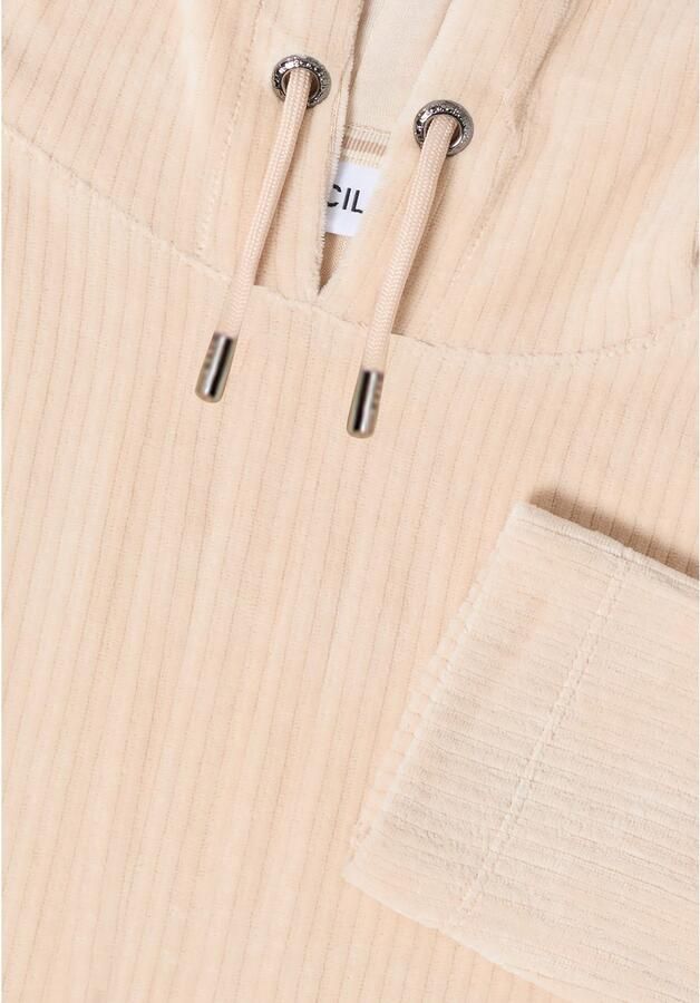 Cecil Hoodie van zacht corduroy en met capuchon - Foto 2