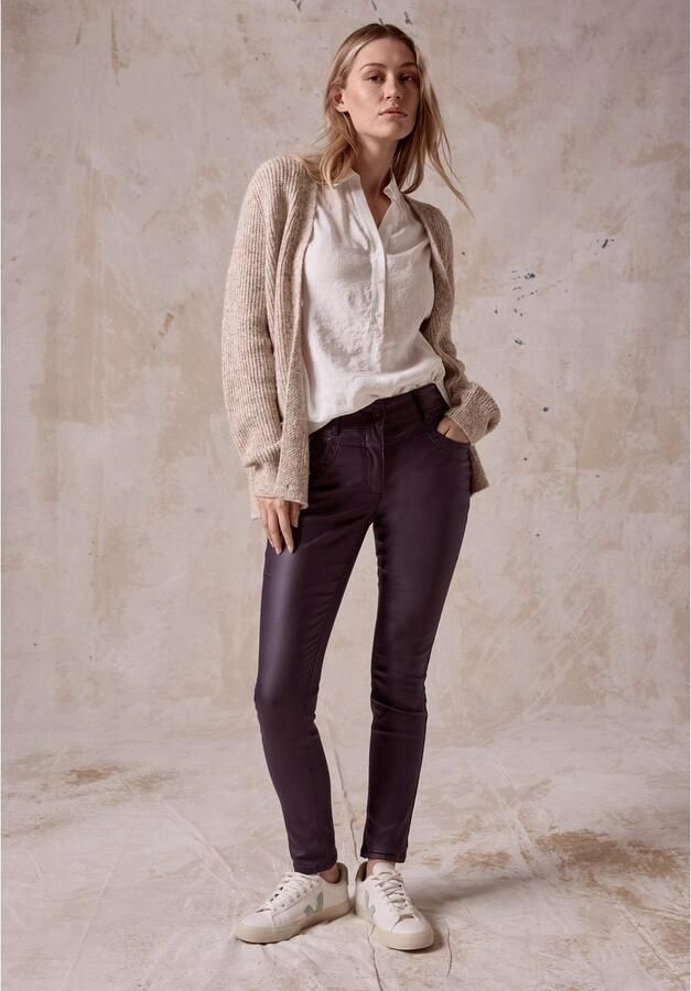 Cecil Imitatieleren broek Scarlett in five-pocketsstijl - Foto 2