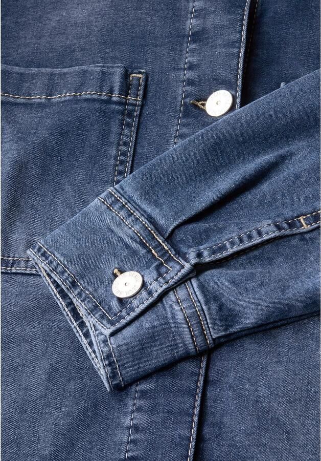 Cecil Jeansjack Denim-overshirt met knoopsluiting en borstzakken - Foto 6