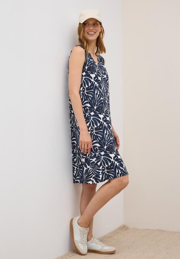 Cecil Jerseyjurk Zomerjurk met ruches op de schouders en grafisch patroon - Foto 3