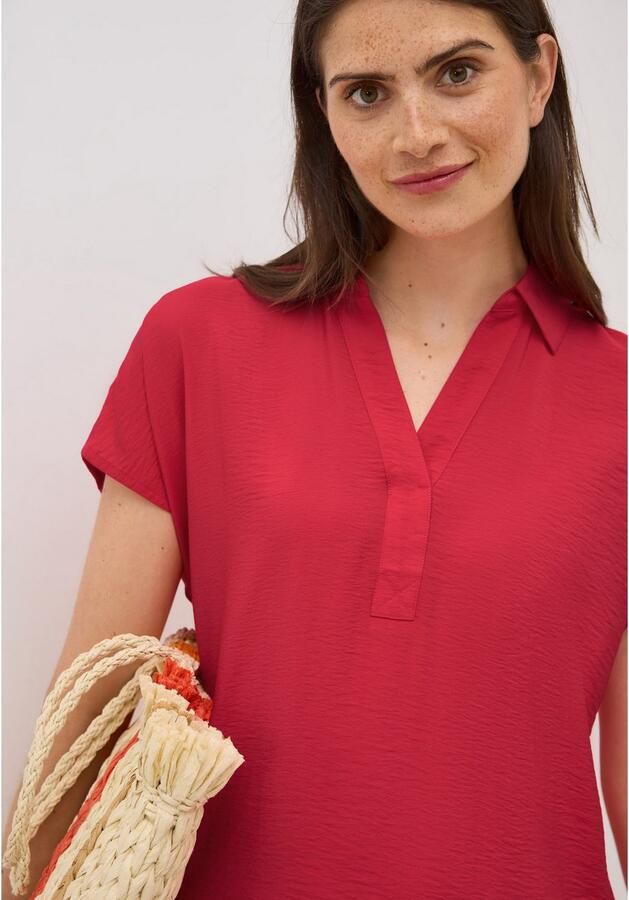 Cecil Jurk met overhemdkraag Zomerjurk in fijne structuurkwaliteit