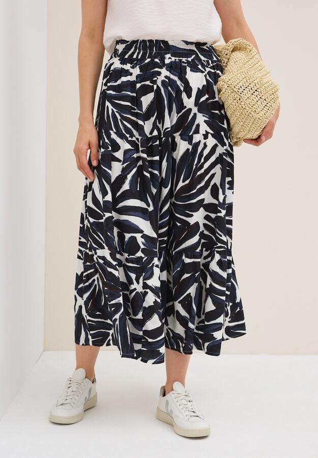 Cecil Maxirok met volants en grafisch patroon - Foto 5