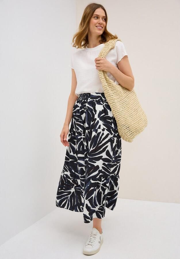 Cecil Maxirok met volants en grafisch patroon - Foto 3