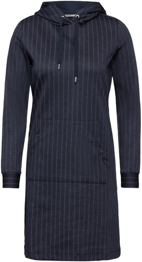 Cecil Midi-jurk lange mouwen met naaldstrepen en capuchon - Foto 4