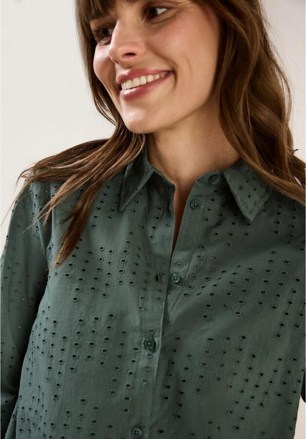 Cecil Overhemdblouse met broderie anglaise - Foto 3