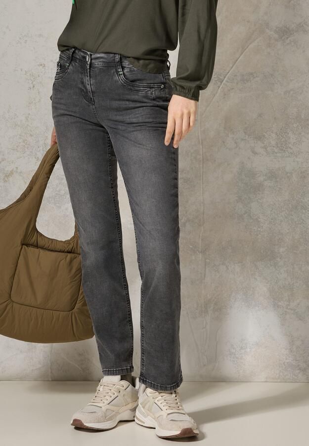Cecil Regular fit jeans Stijl Scarlett in mooie basic wassing - Foto 4