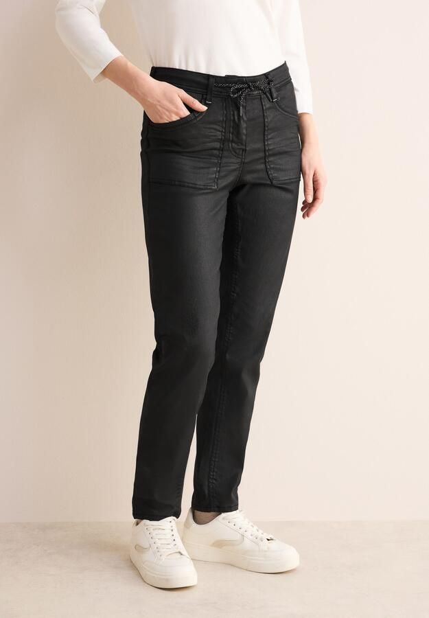 Cecil Regular fit jeans Stijl Tracey met rijgkoord in de band - Foto 6