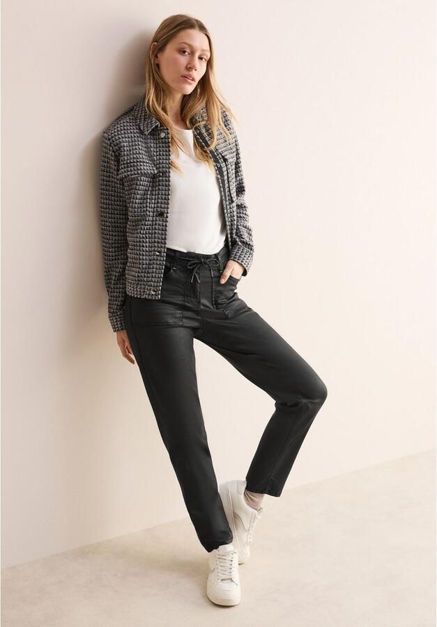 Cecil Regular fit jeans Stijl Tracey met rijgkoord in de band