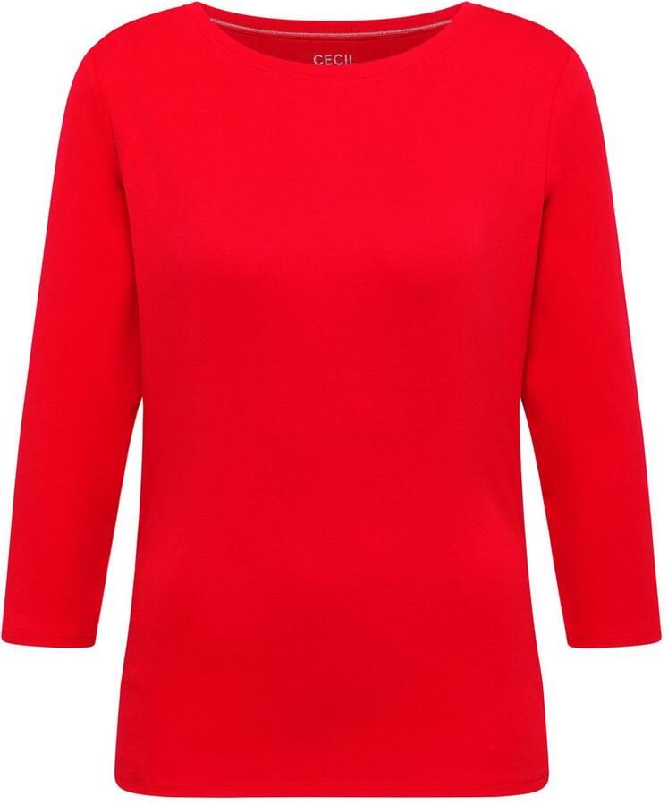Cecil Shirt met 3 4 mouwen met boothals