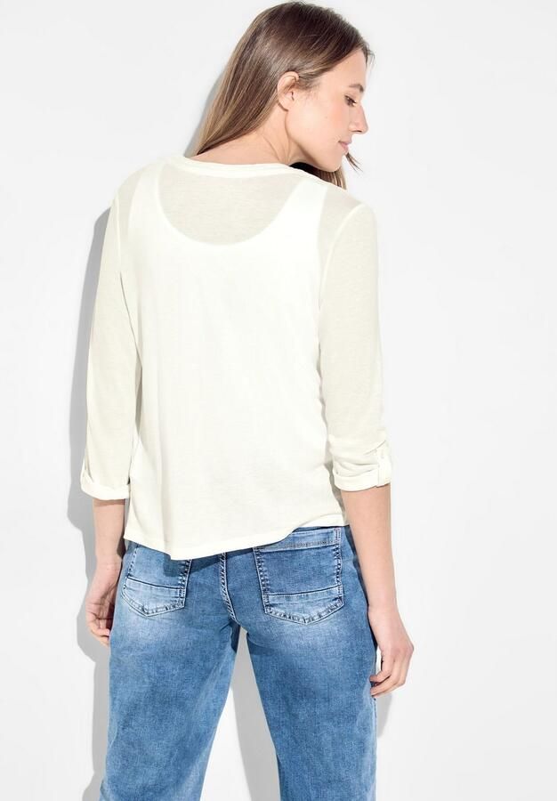 Cecil Shirt met 3 4 mouwen met een turn-up 3 4 mouw - Foto 4