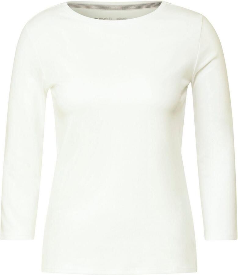 Cecil Shirt met 3 4-mouwen met hoge uitsnijding