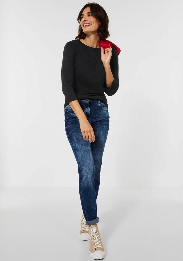 Cecil Shirt met 3 4-mouwen met klassieke boothals - Foto 4