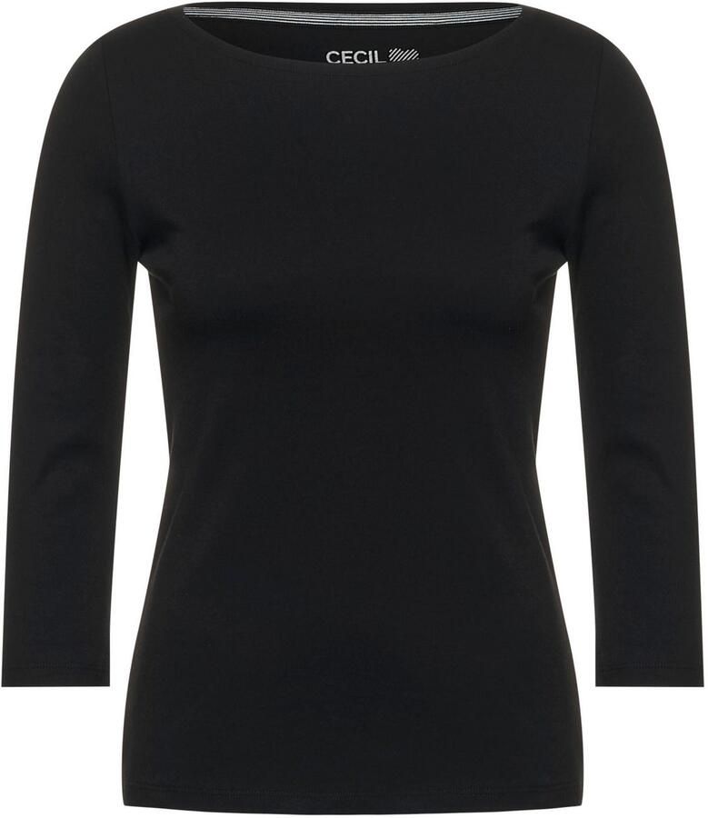 Cecil Shirt met 3 4-mouwen met klassieke boothals