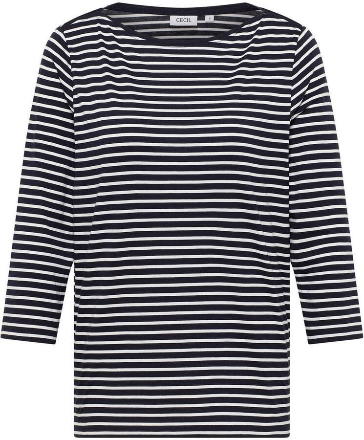 Cecil Shirt met 3 4 mouwen met streepmotief