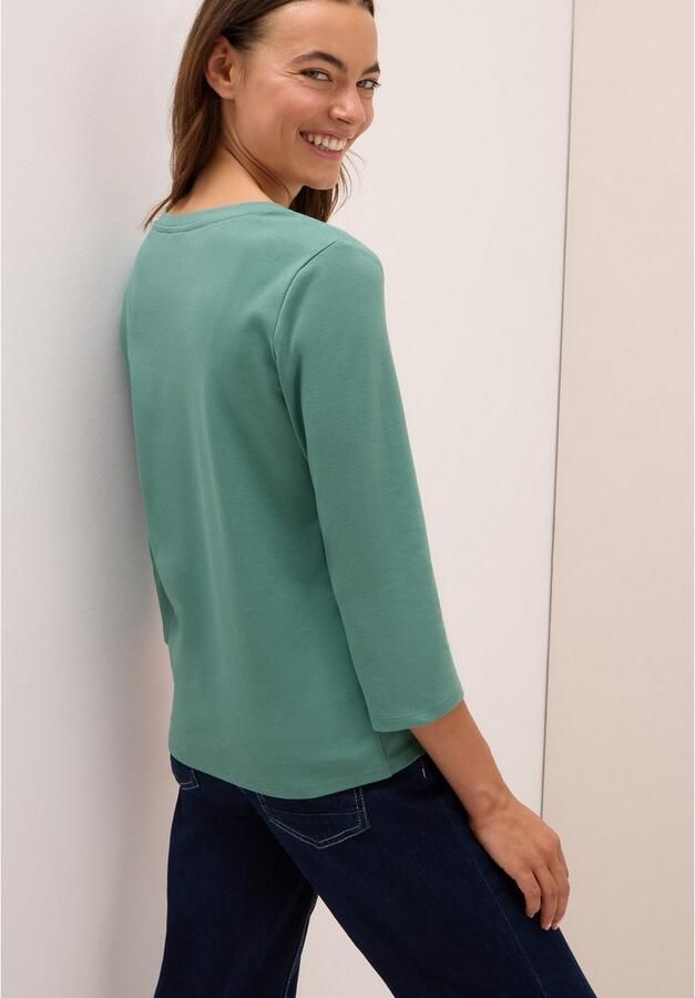 Cecil Shirt met 3 4 mouwen met v-hals effen - Foto 2