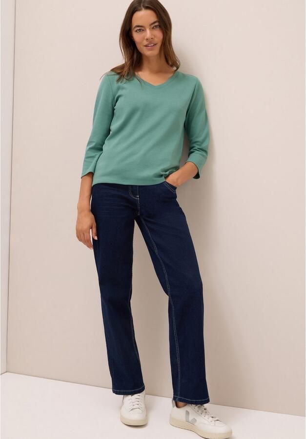 Cecil Shirt met 3 4 mouwen met v-hals effen - Foto 3