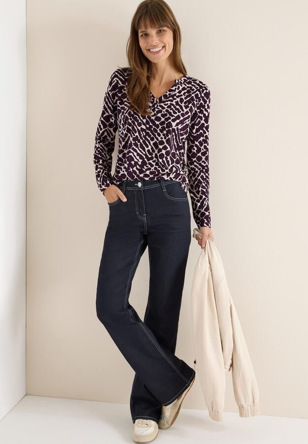 Cecil Shirt met lange mouwen in tuniek-look en met grafische patroon - Foto 3
