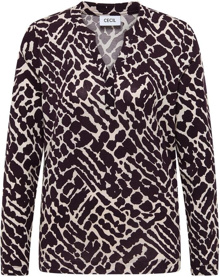 Cecil Shirt met lange mouwen in tuniek-look en met grafische patroon