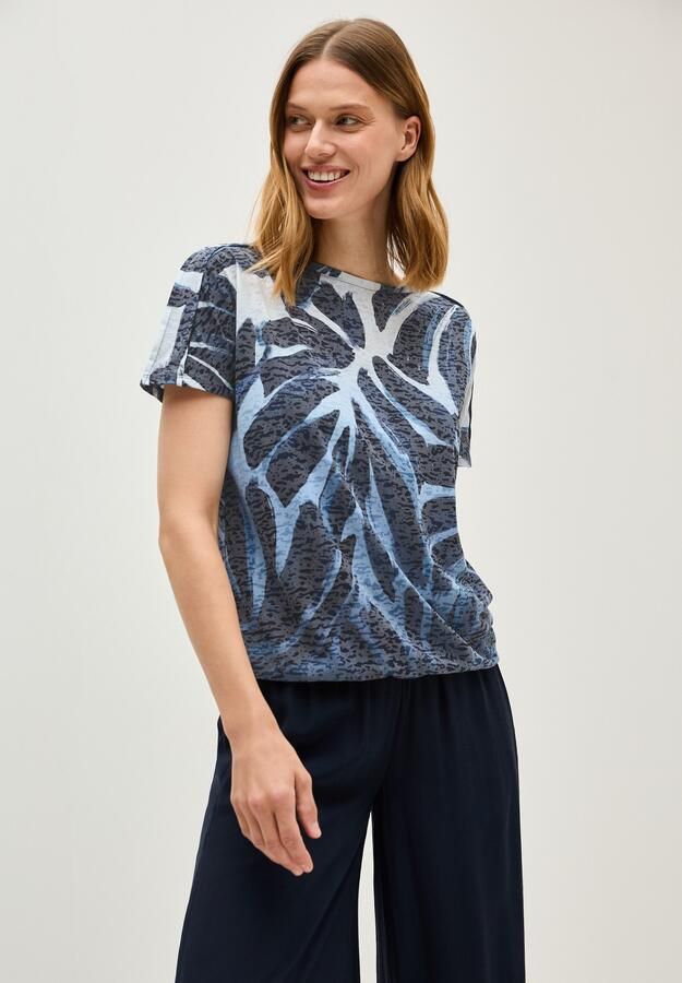 Cecil Shirt met print in burnout-look en met bloe patroon - Foto 7
