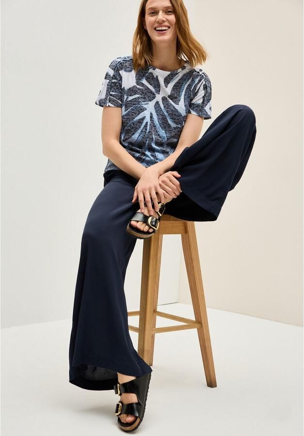 Cecil Shirt met print in burnout-look en met bloe patroon - Foto 6