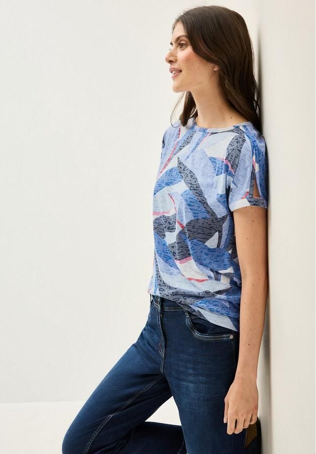 Cecil Shirt met print met etskant look - Foto 5
