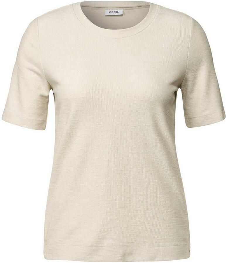 Cecil Shirt met ronde hals met zijdelingse knoopdetails